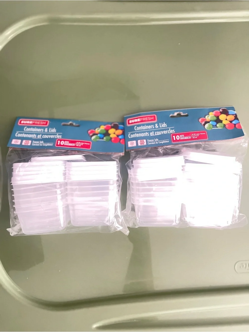 White Plastic Party Containers & Lids - Set of 20